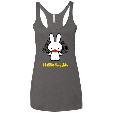 T-Shirts Premium Heather / X-Small Hello Knights Women's Triblend Racerback Tank