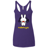 T-Shirts Purple Rush / X-Small Hello Knights Women's Triblend Racerback Tank