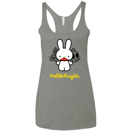 T-Shirts Venetian Grey / X-Small Hello Knights Women's Triblend Racerback Tank