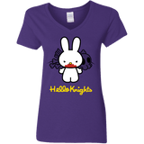 T-Shirts Purple / S Hello Knights Women's V-Neck T-Shirt