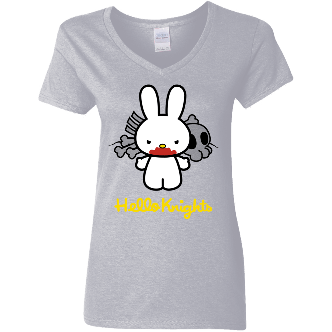 T-Shirts Sport Grey / S Hello Knights Women's V-Neck T-Shirt