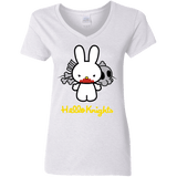 T-Shirts White / S Hello Knights Women's V-Neck T-Shirt