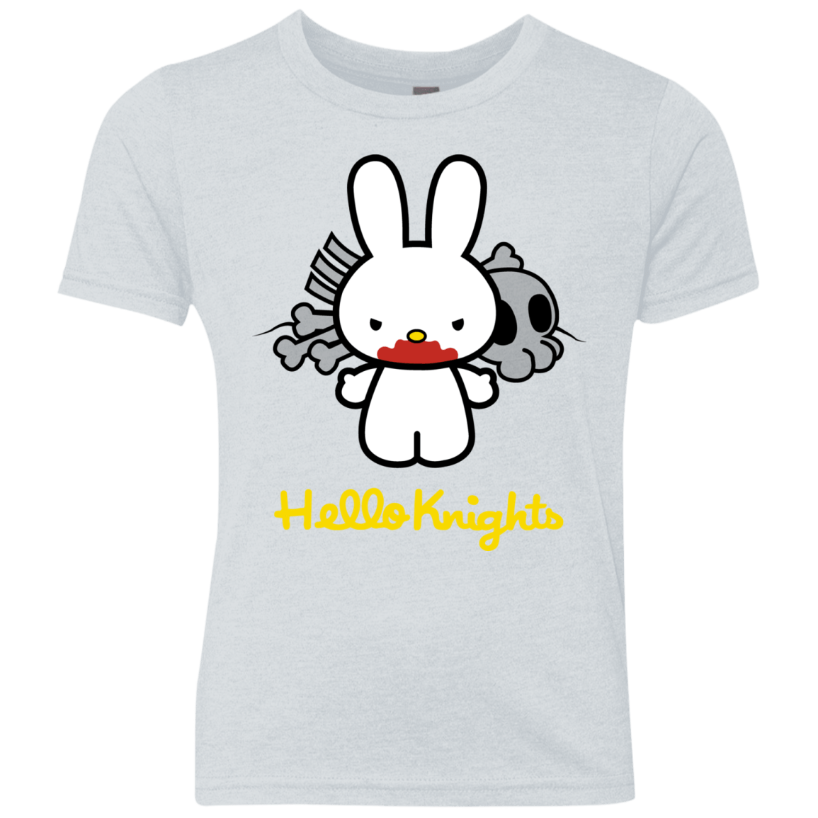 T-Shirts Heather White / YXS Hello Knights Youth Triblend T-Shirt