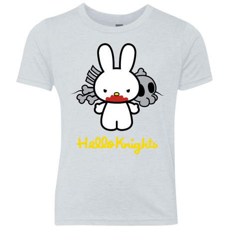 T-Shirts Heather White / YXS Hello Knights Youth Triblend T-Shirt