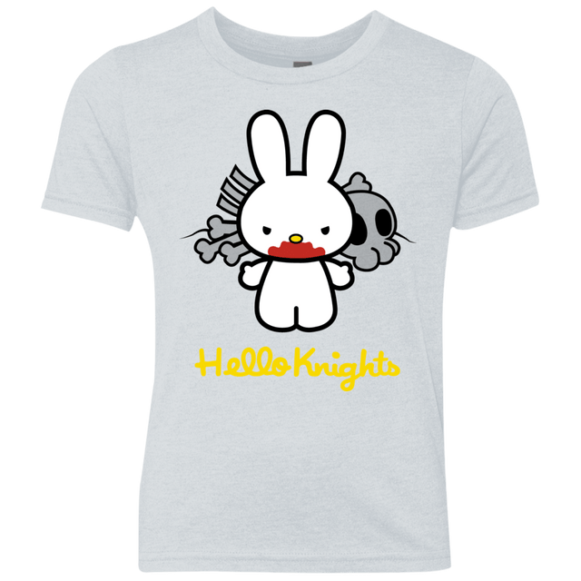 T-Shirts Heather White / YXS Hello Knights Youth Triblend T-Shirt