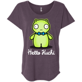 T-Shirts Vintage Purple / X-Small Hello Kuchi Triblend Dolman Sleeve