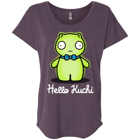 T-Shirts Vintage Purple / X-Small Hello Kuchi Triblend Dolman Sleeve
