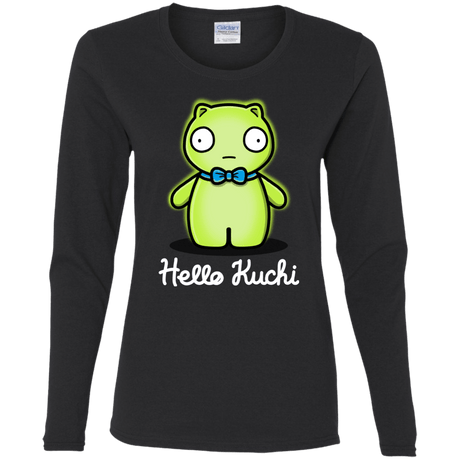 T-Shirts Black / S Hello Kuchi Women's Long Sleeve T-Shirt