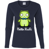 T-Shirts Navy / S Hello Kuchi Women's Long Sleeve T-Shirt
