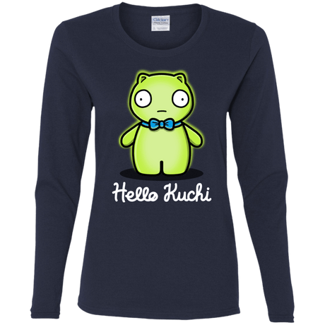 T-Shirts Navy / S Hello Kuchi Women's Long Sleeve T-Shirt