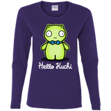 T-Shirts Purple / S Hello Kuchi Women's Long Sleeve T-Shirt