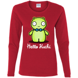 T-Shirts Red / S Hello Kuchi Women's Long Sleeve T-Shirt