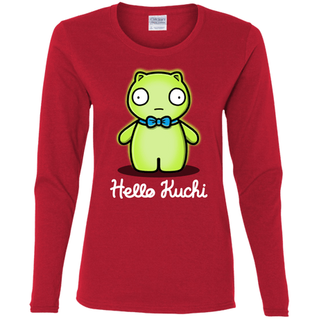 T-Shirts Red / S Hello Kuchi Women's Long Sleeve T-Shirt