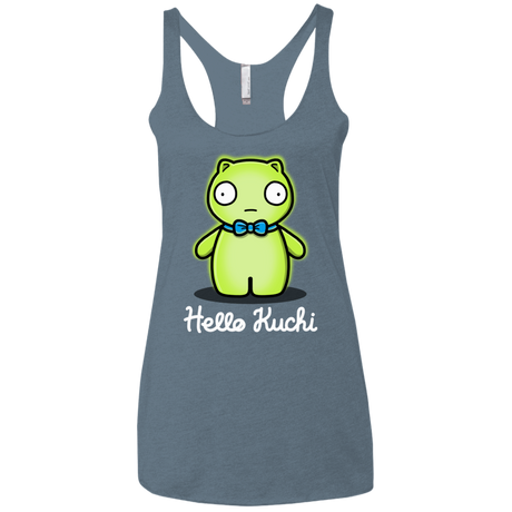 T-Shirts Indigo / X-Small Hello Kuchi Women's Triblend Racerback Tank