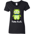 T-Shirts Black / S Hello Kuchi Women's V-Neck T-Shirt