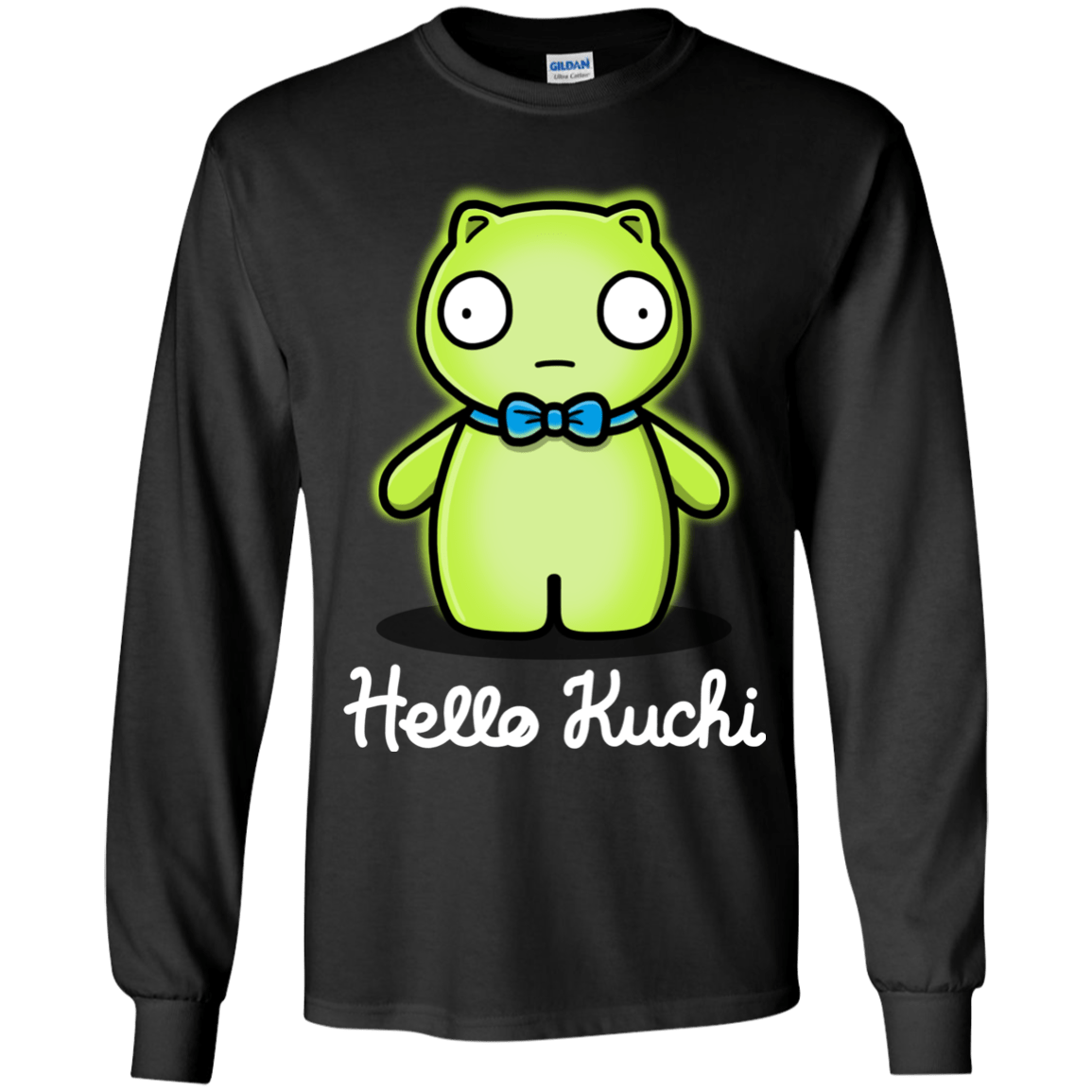 T-Shirts Black / YS Hello Kuchi Youth Long Sleeve T-Shirt