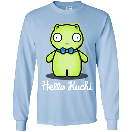 T-Shirts Light Blue / YS Hello Kuchi Youth Long Sleeve T-Shirt