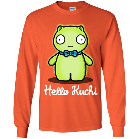 T-Shirts Orange / YS Hello Kuchi Youth Long Sleeve T-Shirt