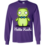 T-Shirts Purple / YS Hello Kuchi Youth Long Sleeve T-Shirt