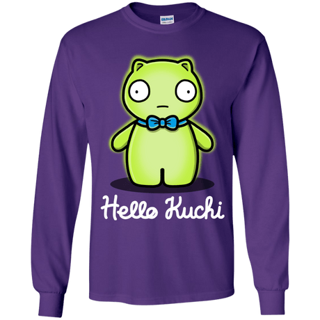 T-Shirts Purple / YS Hello Kuchi Youth Long Sleeve T-Shirt