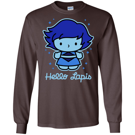 T-Shirts Dark Chocolate / S Hello Lapis Men's Long Sleeve T-Shirt