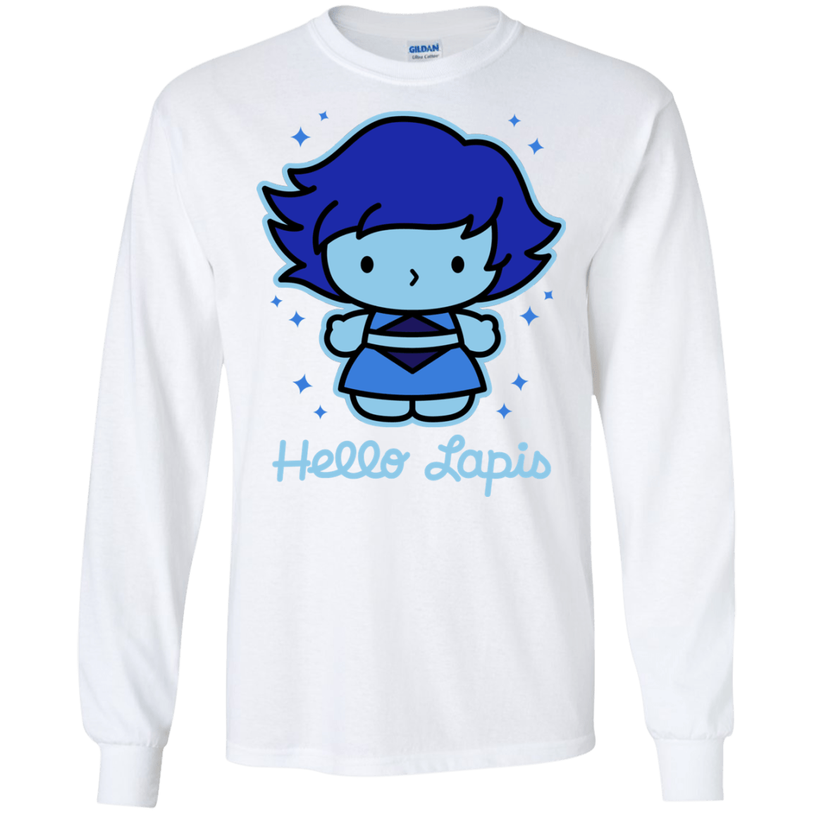 T-Shirts White / S Hello Lapis Men's Long Sleeve T-Shirt