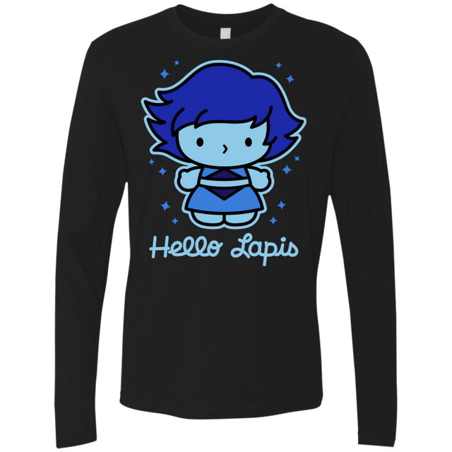 T-Shirts Black / S Hello Lapis Men's Premium Long Sleeve