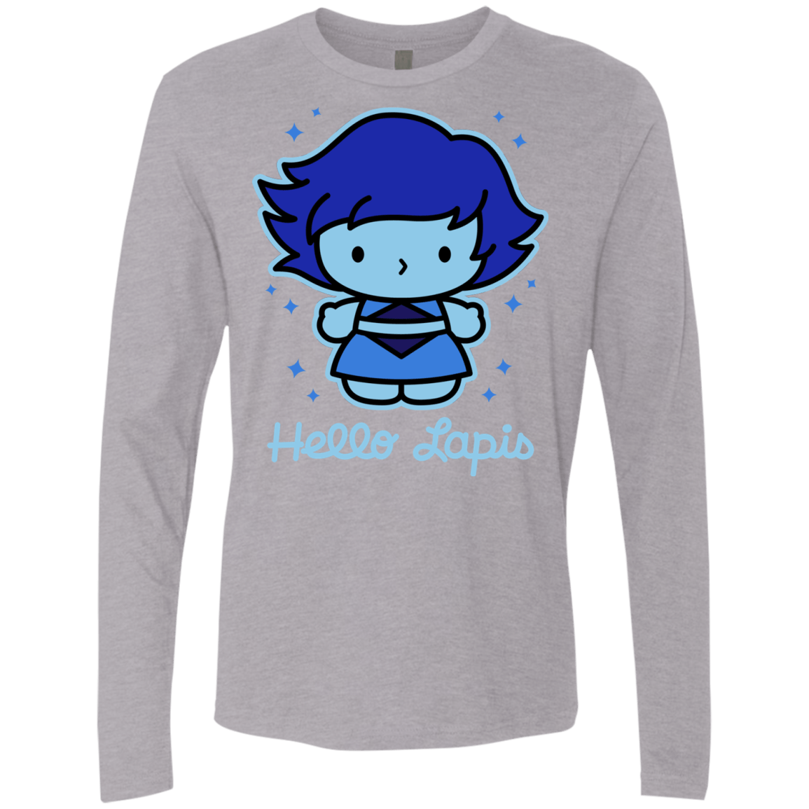 T-Shirts Heather Grey / S Hello Lapis Men's Premium Long Sleeve
