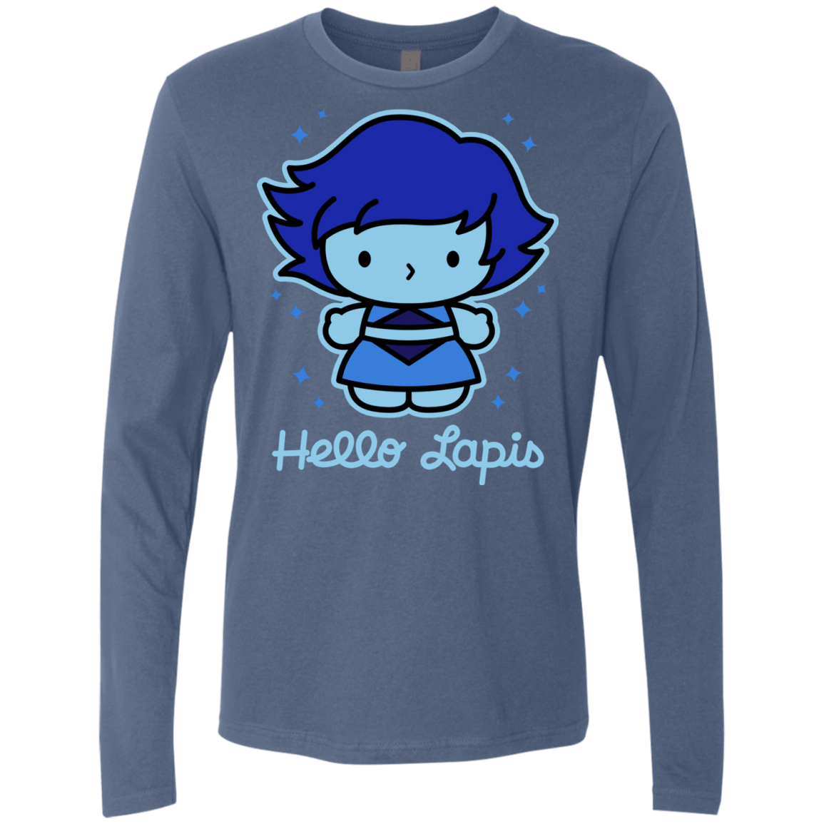T-Shirts Indigo / S Hello Lapis Men's Premium Long Sleeve
