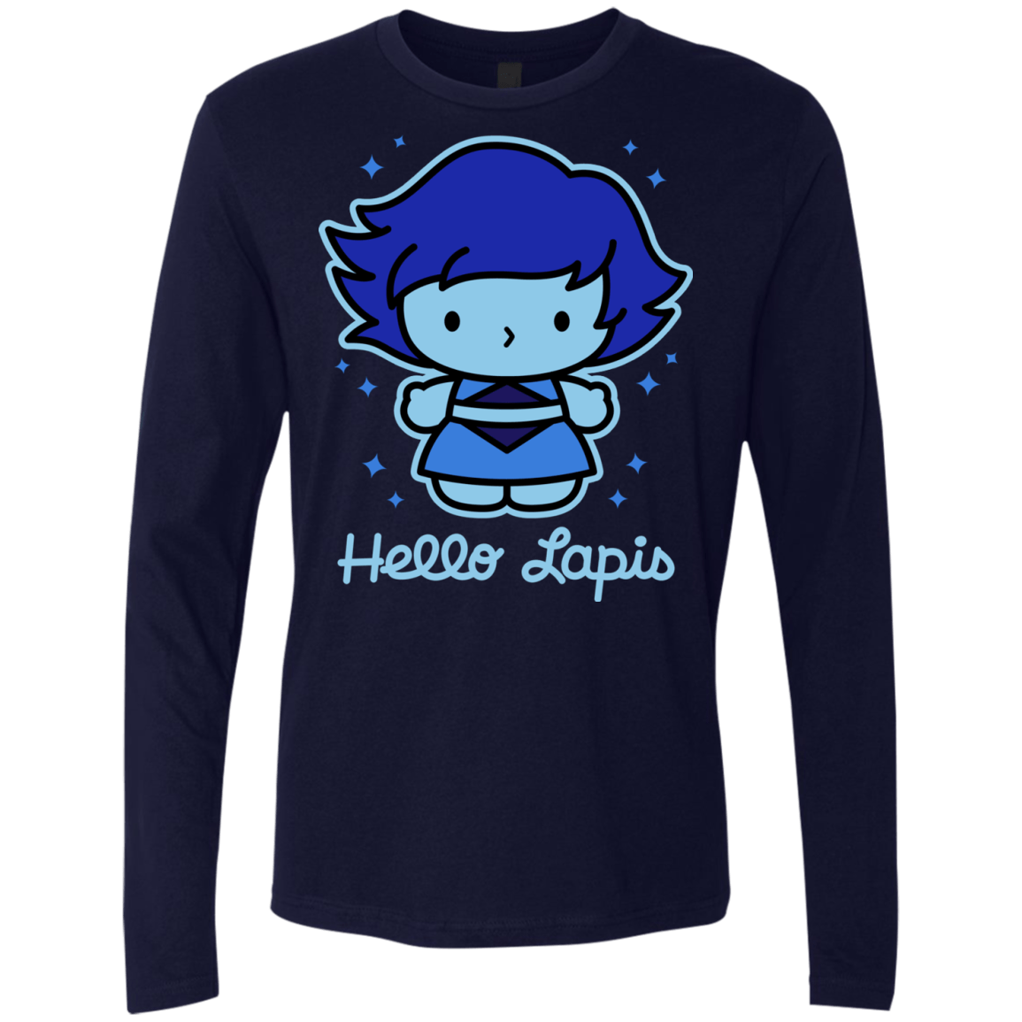 T-Shirts Midnight Navy / S Hello Lapis Men's Premium Long Sleeve