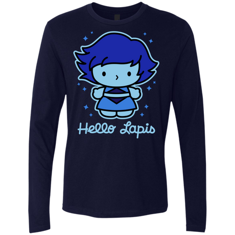 T-Shirts Midnight Navy / S Hello Lapis Men's Premium Long Sleeve
