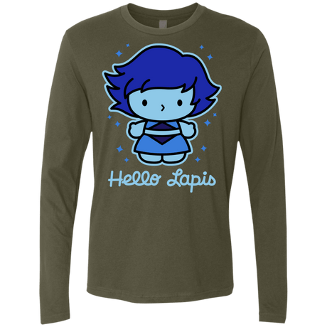 T-Shirts Military Green / S Hello Lapis Men's Premium Long Sleeve
