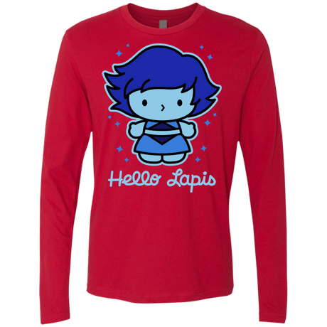 T-Shirts Red / S Hello Lapis Men's Premium Long Sleeve