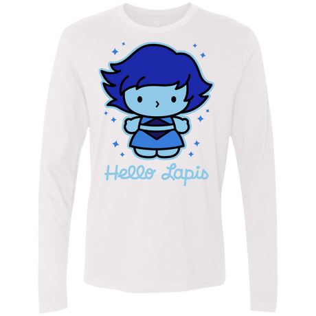 T-Shirts White / S Hello Lapis Men's Premium Long Sleeve
