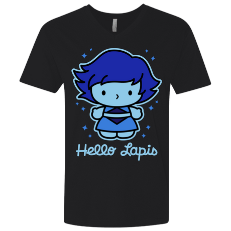 T-Shirts Black / X-Small Hello Lapis Men's Premium V-Neck