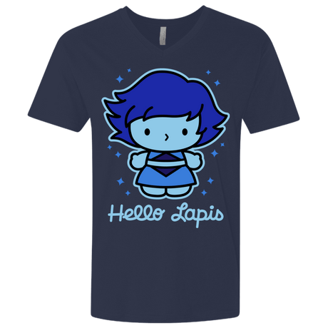 T-Shirts Midnight Navy / X-Small Hello Lapis Men's Premium V-Neck