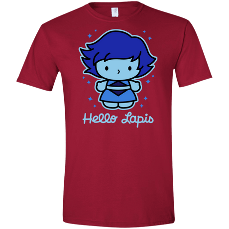 T-Shirts Cardinal Red / S Hello Lapis Men's Semi-Fitted Softstyle