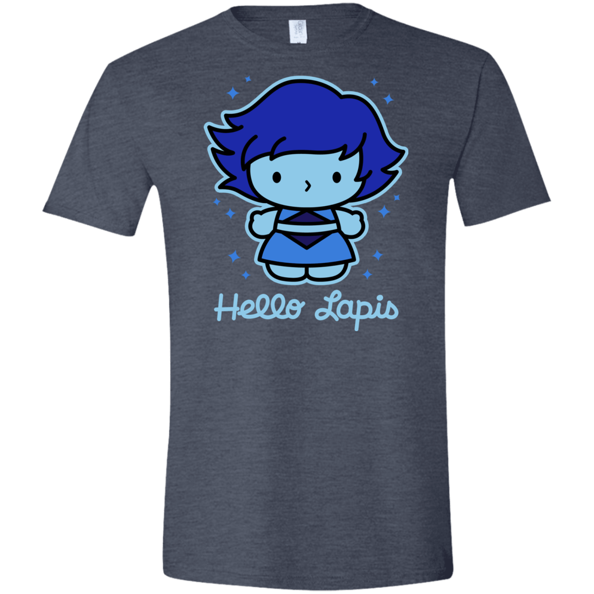 T-Shirts Heather Navy / S Hello Lapis Men's Semi-Fitted Softstyle