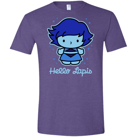 T-Shirts Heather Purple / S Hello Lapis Men's Semi-Fitted Softstyle