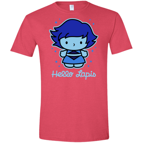 T-Shirts Heather Red / S Hello Lapis Men's Semi-Fitted Softstyle