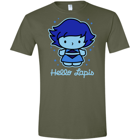 T-Shirts Military Green / S Hello Lapis Men's Semi-Fitted Softstyle