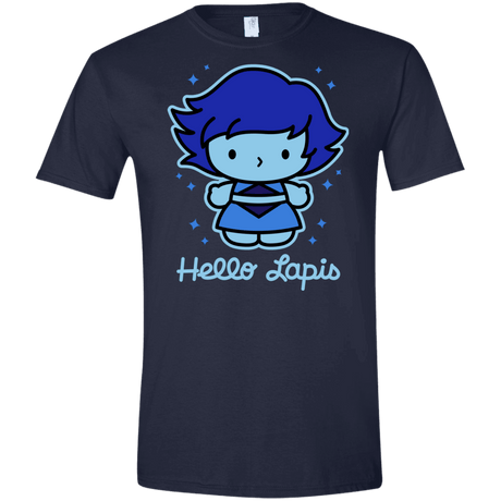 T-Shirts Navy / X-Small Hello Lapis Men's Semi-Fitted Softstyle