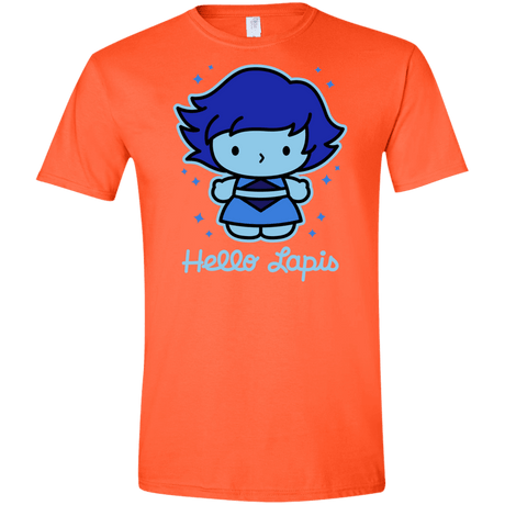 T-Shirts Orange / S Hello Lapis Men's Semi-Fitted Softstyle