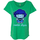 T-Shirts Envy / X-Small Hello Lapis Triblend Dolman Sleeve