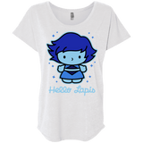 T-Shirts Heather White / X-Small Hello Lapis Triblend Dolman Sleeve