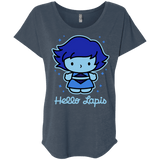 T-Shirts Indigo / X-Small Hello Lapis Triblend Dolman Sleeve