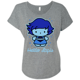 T-Shirts Premium Heather / X-Small Hello Lapis Triblend Dolman Sleeve