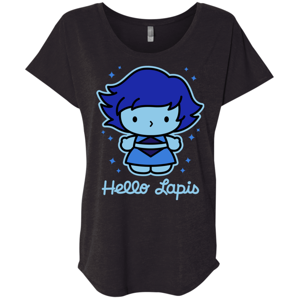 T-Shirts Vintage Black / X-Small Hello Lapis Triblend Dolman Sleeve