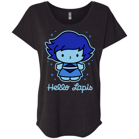 T-Shirts Vintage Black / X-Small Hello Lapis Triblend Dolman Sleeve