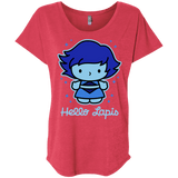 T-Shirts Vintage Red / X-Small Hello Lapis Triblend Dolman Sleeve